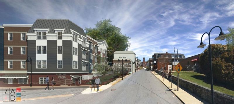 File:Railroad Square Apartments 2019 from South Maple Avenue from The Frederick News Post, March 9, 2019.jpg