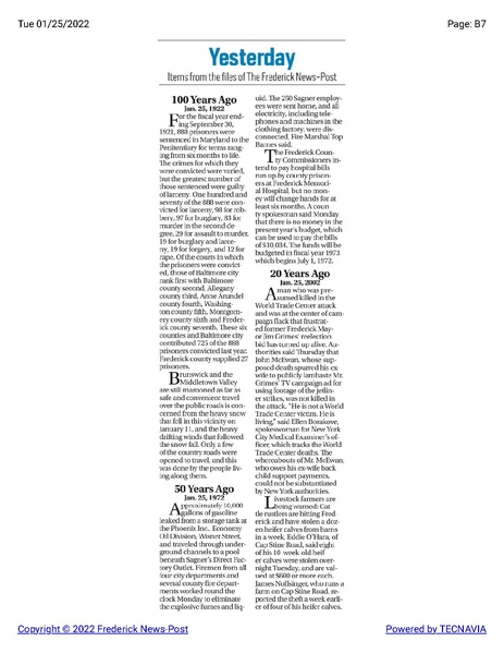 File:Brunswick marooned from heavy snowfall in January 1922, The Frederick News-Post historical reprint, January 25, 1922.pdf