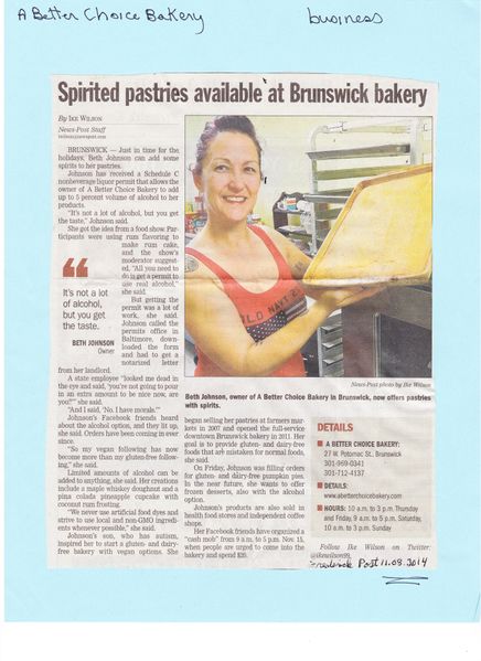 File:A Better Choice Bakery, 27 West Potomac Street from The Frederick News Post, November 3, 2014.jpg