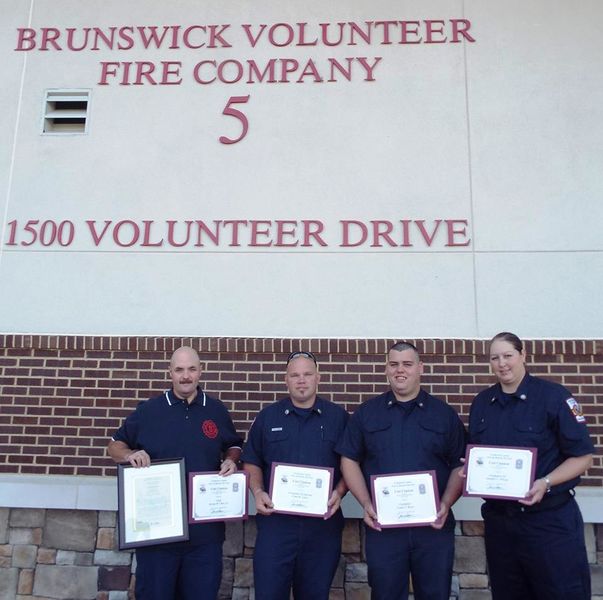 File:Fire Department 2013 Awards (L to R) George Clary Jr., Chad Johns, Coady Boyer and Jennifer Wilson, February 2013.jpg