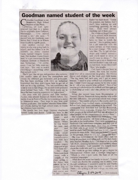 File:Student of The Week 2017- Katherine Goodman from The Brunswick Citizen, March 9, 2017.pdf