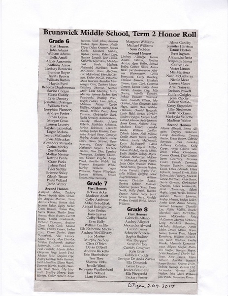 File:Honor Roll 2017 Term 2 from the Brunswick Citizen, February 9, 2017.pdf