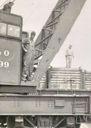 Arden Webber on a B&O Wrecking Crane in Brunswick.jpg
