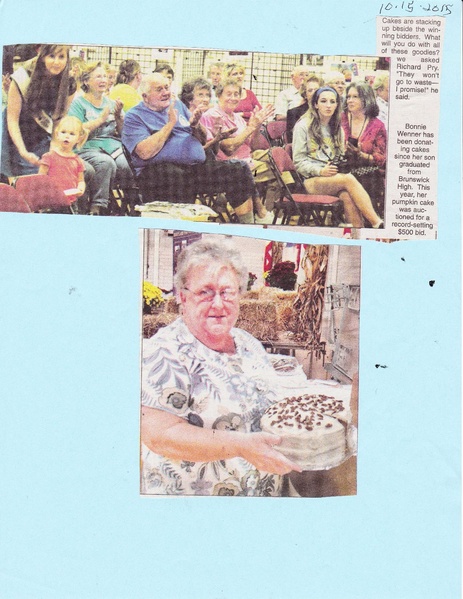File:Bonnie Wenner at cake Aution from The Brunswick Citizen, October 15, 2015.pdf