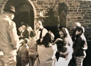 Grace Church in 1970 with Father Staup Blessing the Animals.jpg