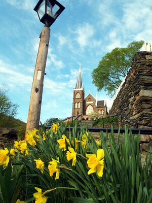 Harpers Ferry WV Catholic Church, April 2015.jpg