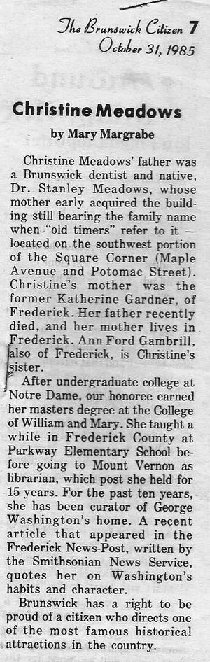 Christine Meadows, Distinguished Citizen 1985 (2).jpg