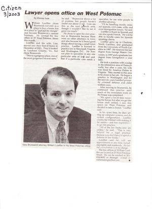 Lawyer William Loeffler, 25 West Potomac Street, 2003.pdf