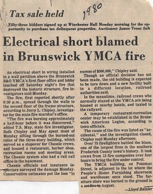 YMCA Fire, Electrical Short Blamed 1980 (no source given).jpg
