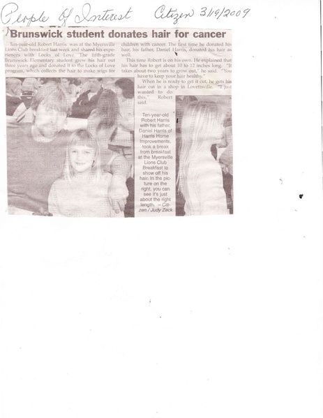File:Robert Harris donates hair for cancer from The Brunswick Citizen, March 19, 2009.pdf