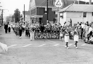 Veterans Day Parade Circa 1960 - BES safety patrol.jpg