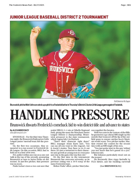 File:JUNIOR LEAGUE BASEBALL DISTRICT 2 TOURNAMENT, FrederickNewsPost, 2025.06.27.pdf
