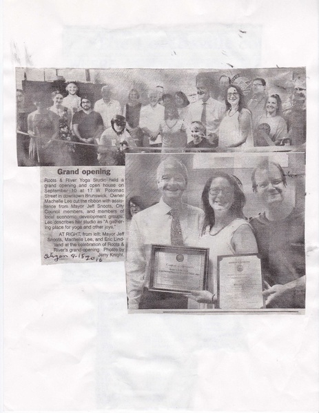 File:Roots and River, 17 West Potomac Street Ribbon Cutting from The Brunswick Citizen, September 15, 20162016.pdf