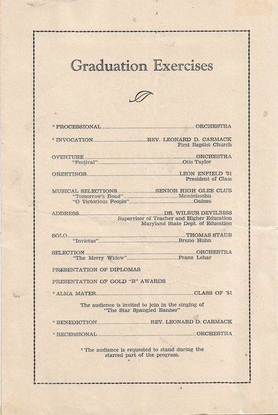 File:Class of 1951 Graduation Program, June 7, 1951.pdf