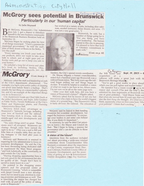 File:City Administrator Bob McCrory from The Brunswick Citizen, September 19, 2013.pdf