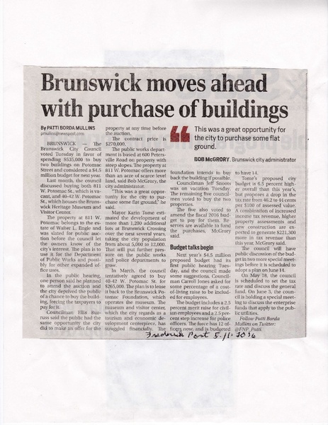 File:City to Purchase Building from The Frederick News Post, May 18, 2016.pdf