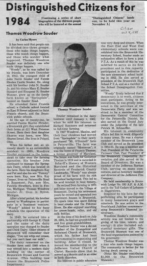 Thomas Woodrow Souder, Distinguished Citizen 1984 (5).jpg