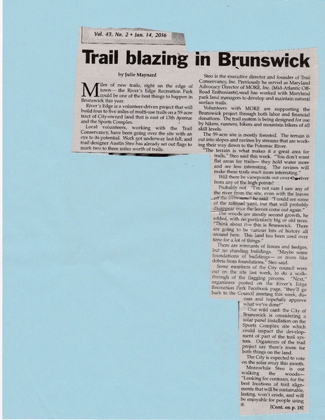 File:Rivers Edge Trails, Blazing from The Brunswick Citizen, January 14, 2016.pdf