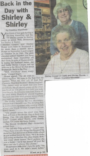 File:Shirley Shores and Shirley Cooper Interview from The Brunswick Citizen, Vol 46, No 9, March 7, 2019.pdf