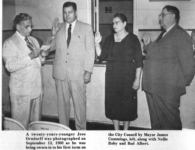 File:Brunswick City Council 1980, Jess Orndorff from an article, Orndorff honored for 20 years of service in the Brunswick Citizen, Vol 7, No 15, April 10, 1980.jpg