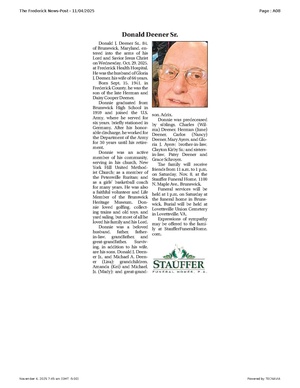 Donald Deener Sr., FrederickNewsPost, 2025.11.04.pdf