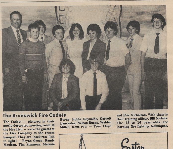File:Cadets at the Fire Company Banquet from The Brunswick Citizen, Vol 11, No 16, April 19, 1984.jpg