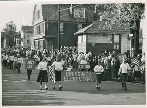 Parade Circa 1950s - Brunswick Elementary School group.jpg