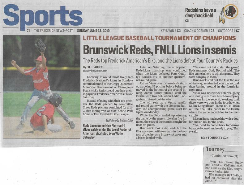 File:Little League 2019 Reds in Tournament of Champions from The Frederick News Post, June 23, 2019.jpg