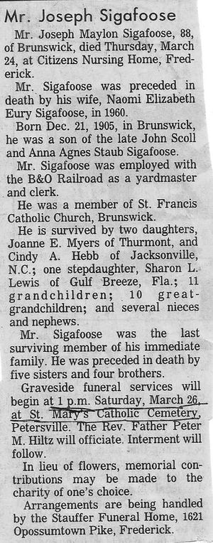 Joseph Sigafoose Obituary (1905 - 1994).jpg