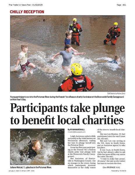 File:Participants take plunge to benefit local charities, FrederickNewsPost, 2025.01.02.pdf