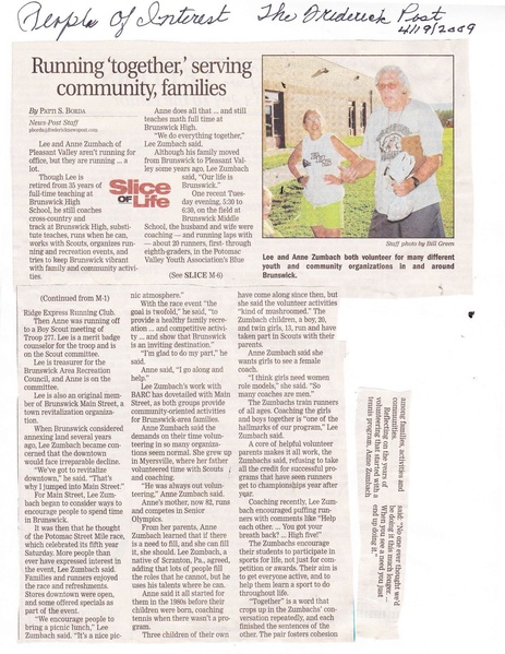 File:Lee and Anne Zumbach, running together from The Brunswick Citizen, April 19, 2009.pdf