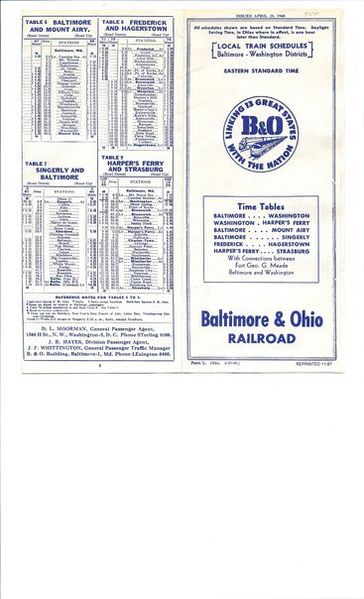 File:B&O Local Train Schedules; Reprinted in 1987. Courtesy of Phil Lowery.jpg