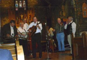 Joe Shewbridge's bluegrass band at Grace Episcopal Church in 2006.jpg
