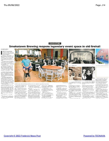File:Cannon's Events reopens above Smoketown Brewing Station, The Frederick News-Post, September 8, 2022.pdf