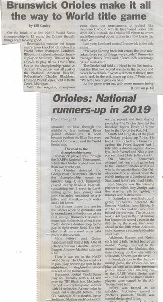 File:Little League 2019 Orioles Make It to World Title Game from The Brunswick Citizen, Vol 46, No 31, August 15, 2019.jpg