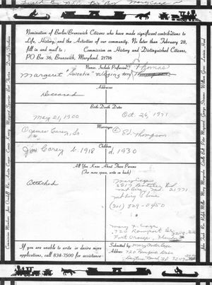 Margaret (Sweetie) Thompson, Distinguished Citizen 1992 (2).jpg