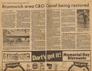 Canal - Brunswick area C&O Canal being restored.jpg