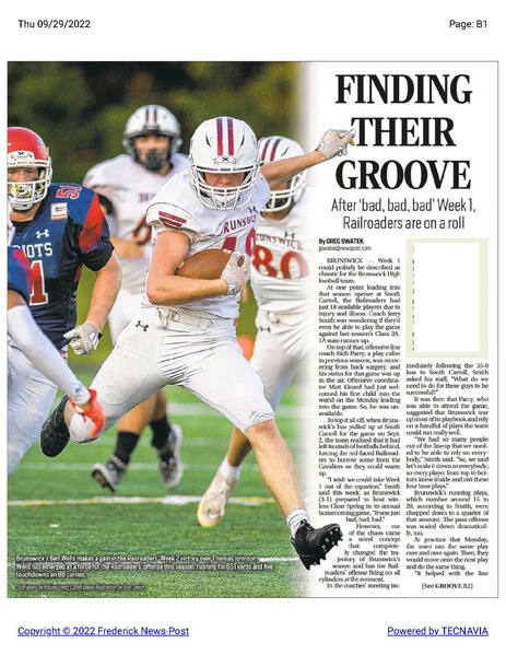 File:Football Brunswick winning streak in 2022 season, The Frederick News-Post, September 29, 2022.pdf