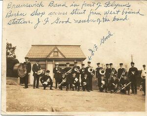 Brunswick Band in front of Flynn's Barber Shop.jpg