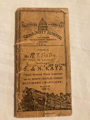 B&O Railroad Baltimore Division Seniority List.jpg