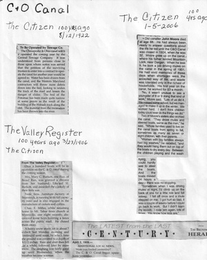 C&O Canal Miscellaneous Newspaper Clippings.pdf