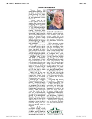 Theresa Renee Hill, FrederickNewsPost, 2026.06.01.pdf
