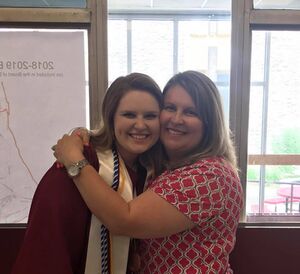 Alexis Bruchey (graduate) and Jody Myers May 2018.jpg