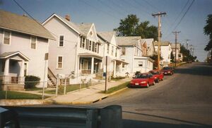 Maple avenue looking uphill (north) from B Street, 1997.jpg