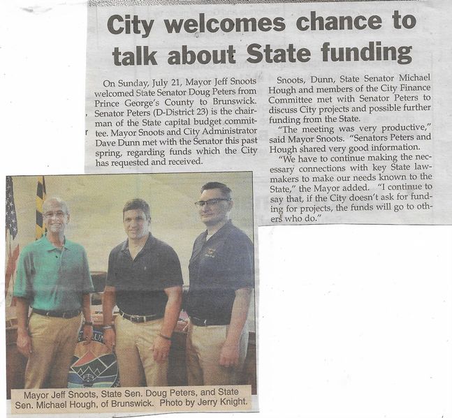 File:Mayor Jeff Snoots Talks About State Funding from The Brunswick Citizen, Vol 46, No 29, July 25, 2019.jpg