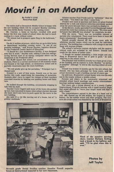 File:School 1985 Movin in from The News-Post November 29, 1985.pdf