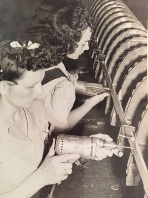 Margaret Bowers, who worked building cargo planes for Fairchild..jpg