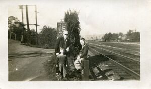 Edward Robert, Robert Edward and David Homer Mcintosh by the Brunswick Railroad Tracks.jpg
