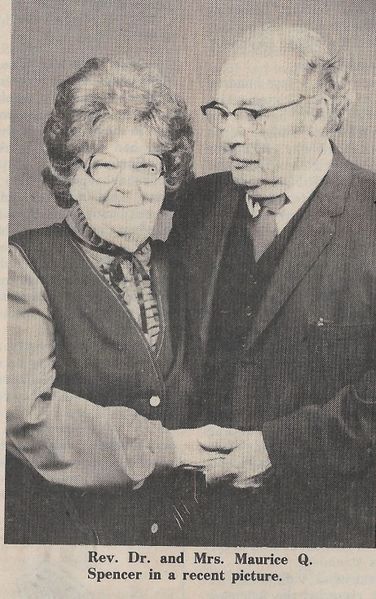 File:Rev Dr Maruric Q and Margel Mae Spencer Retirement from an article in The Brunswick Citizen, July 9, 1987.jpg