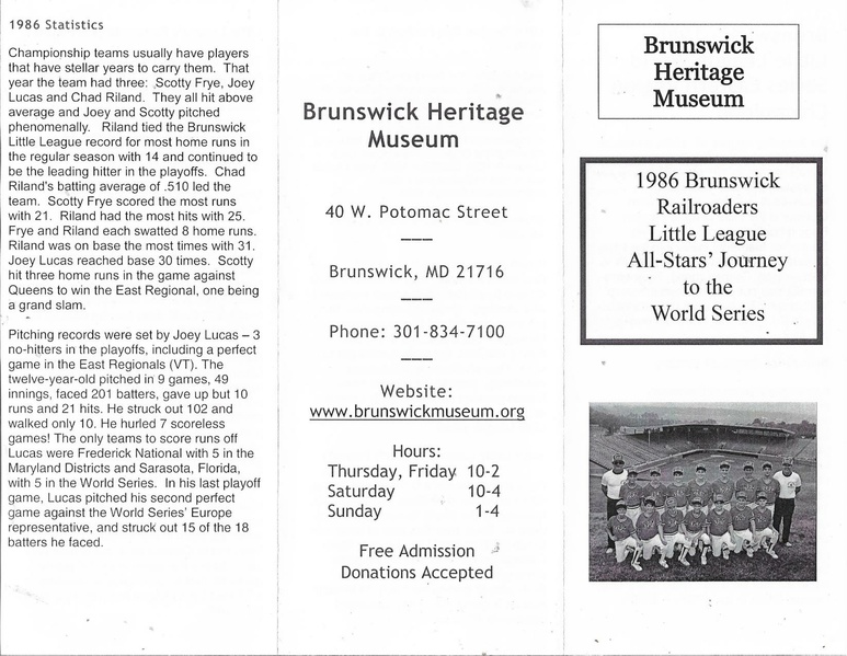 File:Little League 1986 World Series Journey Courtesy of Jason Frushour, Brochure.pdf